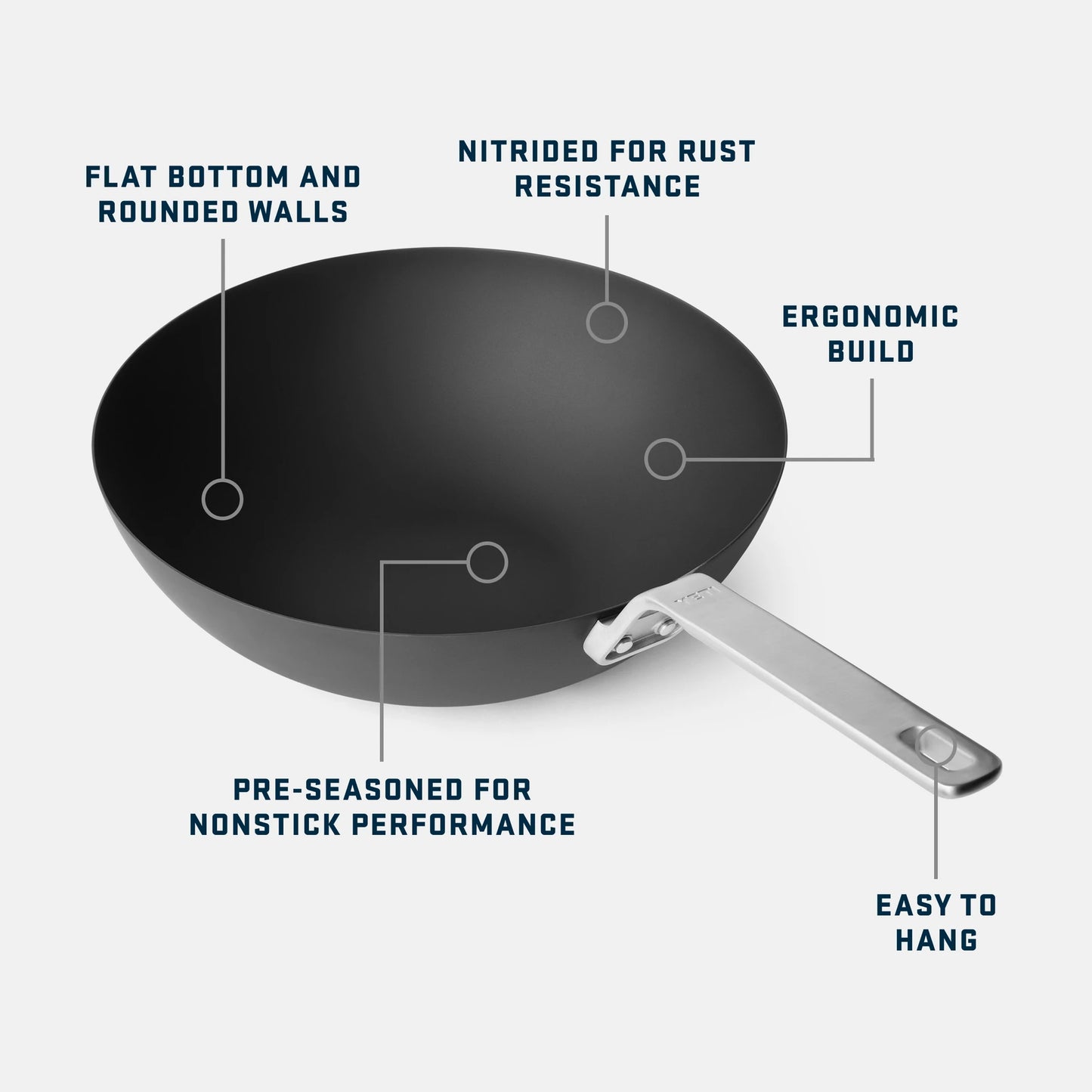 Carbon Steel Wok - US 6087